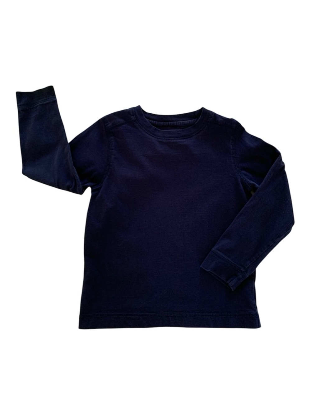 J. Khaki Boys Size 5 Navy Blue Long Sleeve Crewneck T-Shirt